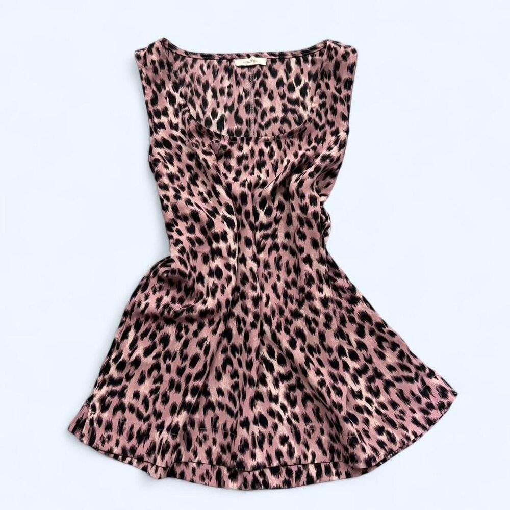 Maurices Women's Pink Leopard Print Sleeveless Top